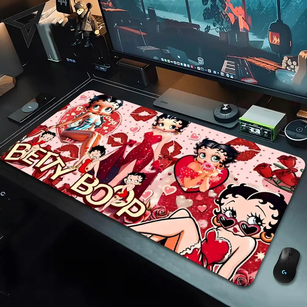 Коврик для мыши B-Betty-Cute-B-Boops 90x40 см, настольный коврик XXL для ПК, геймеров, компьютеров, офисов, коврик для мыши и клавиатуры (art.: 3920dbbeb801e) - 3920dbbeb801e