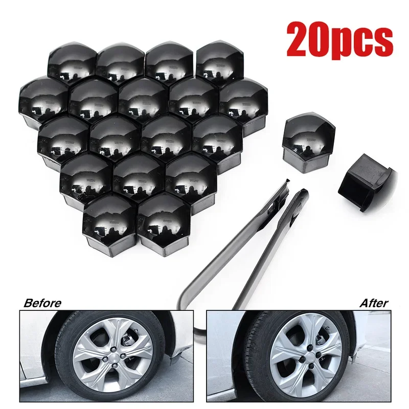 

20Pcs Car Wheel Nut Caps Cover Auto Tyre Anti-Rust Hub Screw Protection Nut Styling Decoration Tools Accessories 17mm 19mm 21mm