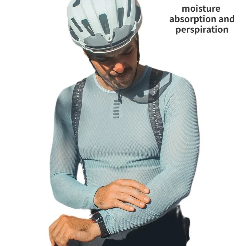 Майка Row велосипедный костюм сетчатая однотонная рубашка с длинными рукавами