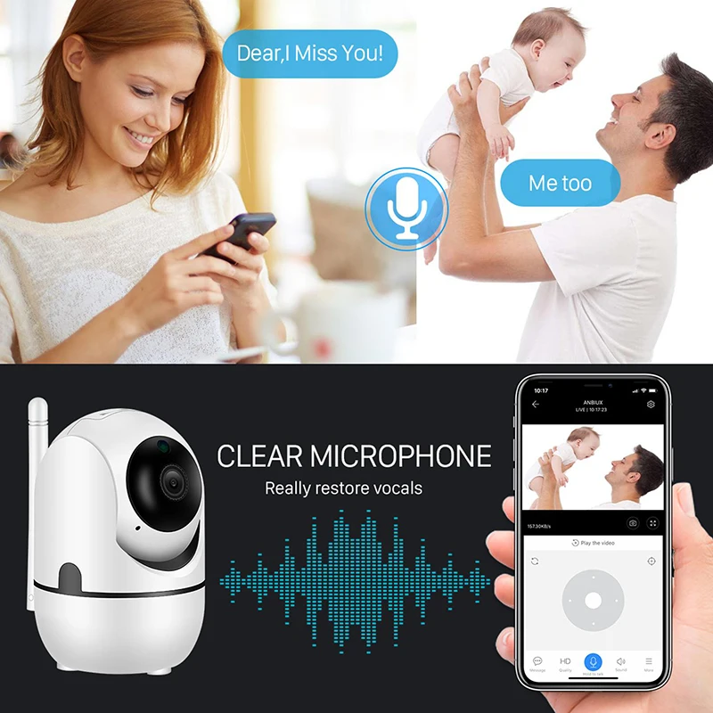 5MP PTZ IP Camera Indoor WiFi Pet Baby Monitor Auto Tracking CCTV Home Security Audio IR Night Video Surveillance |