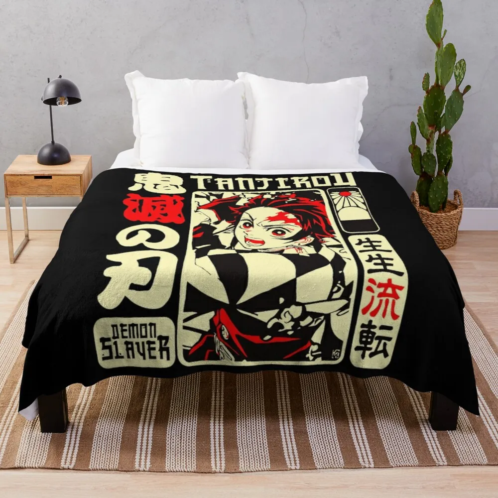 

tanjiro demon slayer 1 T-ShirtThrow Blanket Soft Blanket Fuzzy Blanket