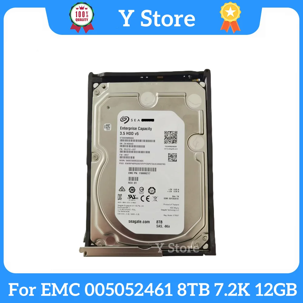 

Y Store For EMC 005052461 8TB 7.2K SAS 3.5 "12GB Storage Disk Server Hard Disk Fast Ship