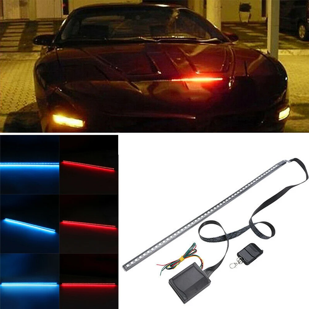 

22inch 48LED RGB Car Scanner Knight Rider Strobe Flash Light rgb flash rhythm recognition light Strip Strip+Remote