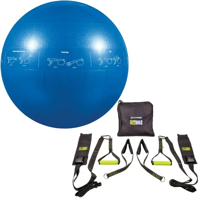 

Gravity Straps Set & GF-55PRO Professional Grade Core Stability Ball (75 cm; Blue) Conjunto deportivo hombre Triathlon suit men