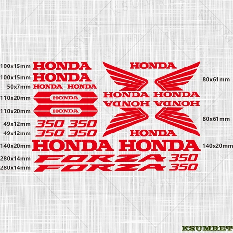 Для Honda FORZA350 мотоцикл наклейка логотип бак наклейки виниловый комплект