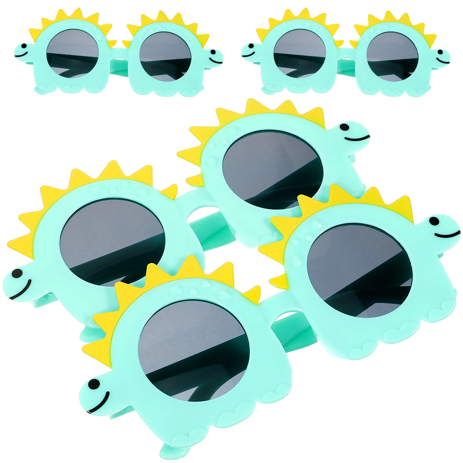 

4Pcs Stylish Eyewear Little Dinosaur Design Eyeglass Funny Party Photo Props