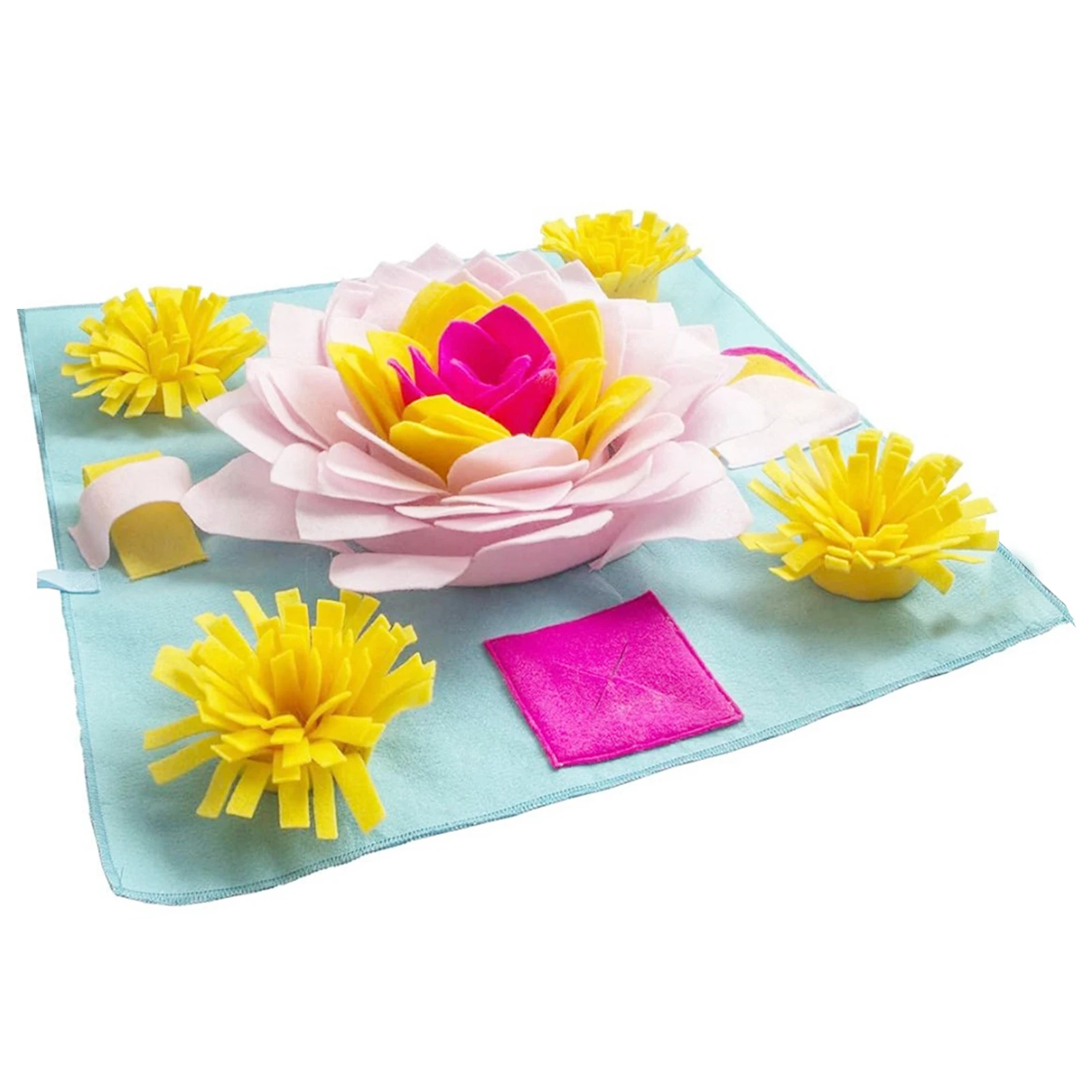 

Коврик для кормления собак, стирающийся, в форме цветка, для медленного кормления щенков, креативный интерактивный пазл для обогащения соба...