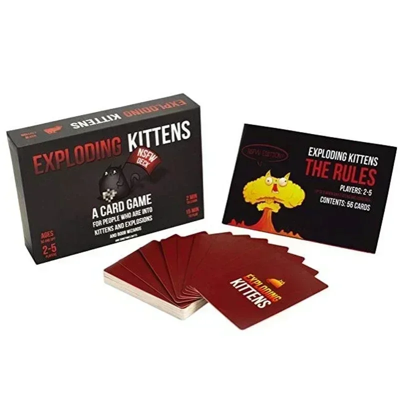 Карточная Игра Exploding Kittens Оригинальная Версия Nsfw Поздняя Ночь Эластичные Котята