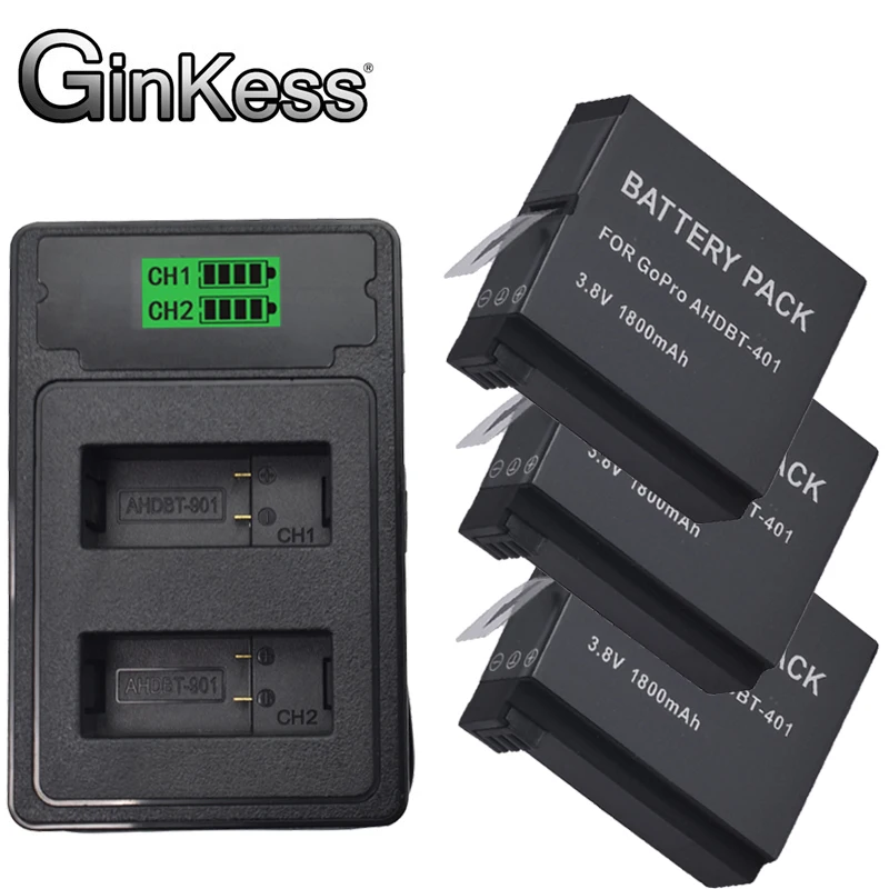 

3,8 v 1680/1800mAh для Gopro Hero 4 сменный литий-ионный аккумулятор для GoPro HERO4 AHDBT-401 Аккумулятор для экшн-камеры