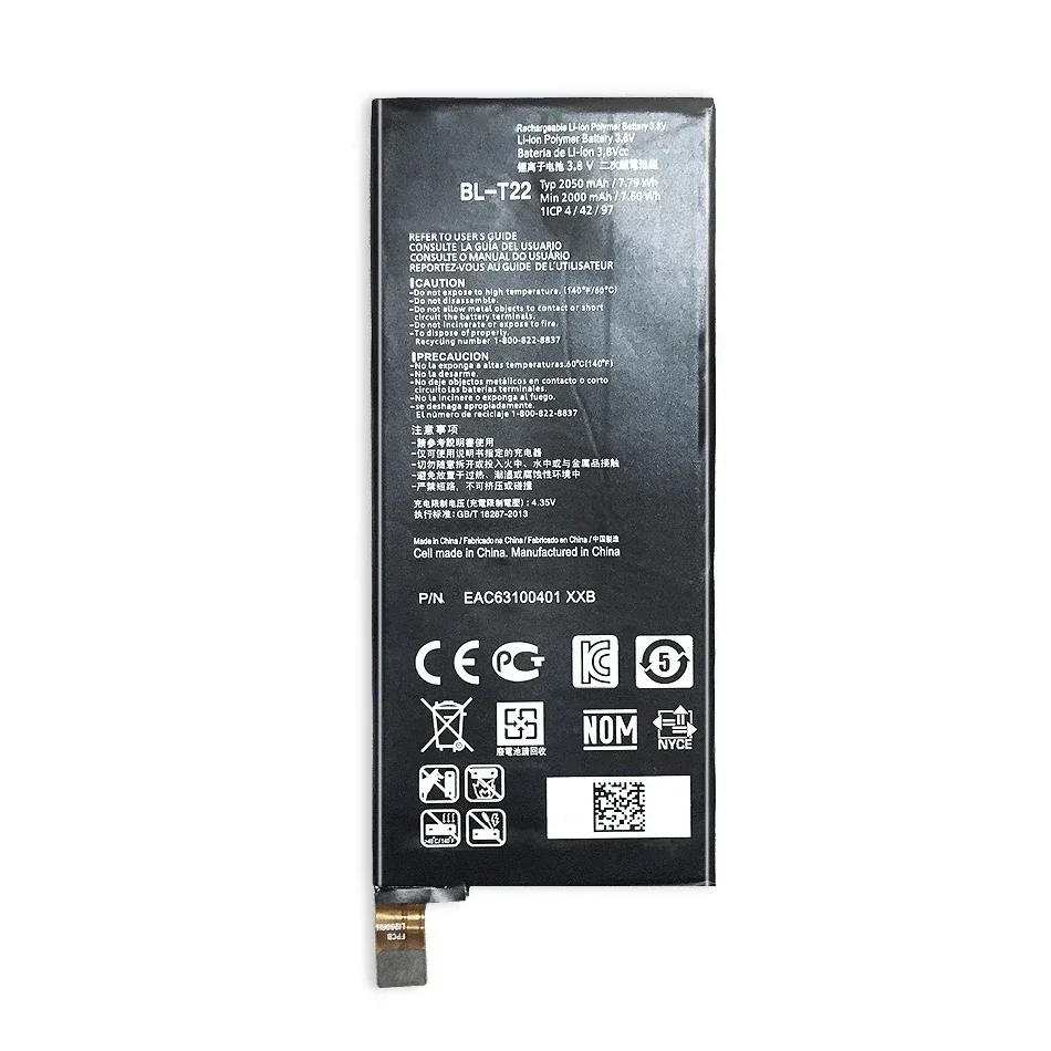 Сменный аккумулятор BL-T22 для LG Zero H650 H650E H740 F620 LS675 F620L F620S H650K 2050 мАч аккумуляторы