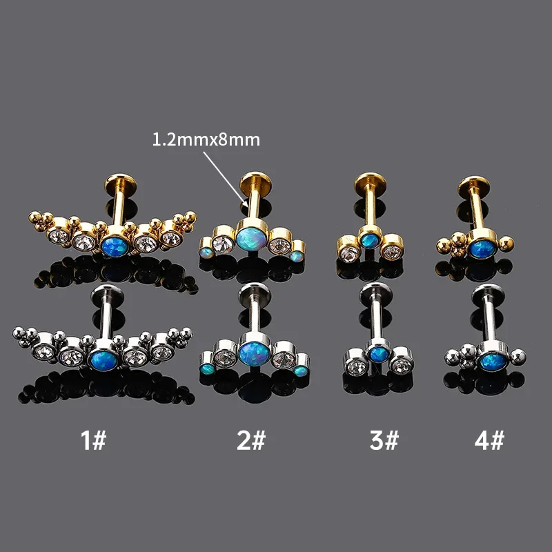 1 шт. 16 г Опаловый камень козелка завитка из нержавеющей стали губная помада