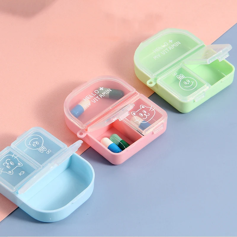 

Mini Cute Vitamin Holder Portable Pill Cases Medicine Tablet Storage Container Case Medicine Drug Box Pills Organizer