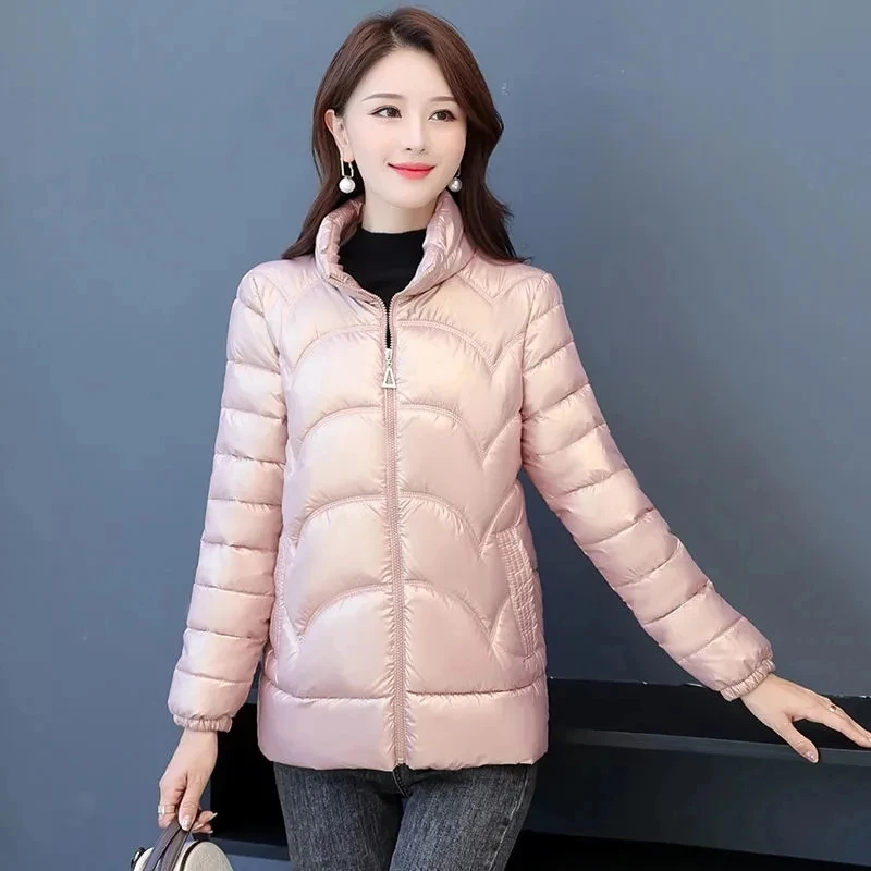 

Women's Jacket 2022 Warm Glossy Parkas Winter Jacket Loose Female Casual Snow Coats Cotton Padded Parka Puffer Coat Outwear