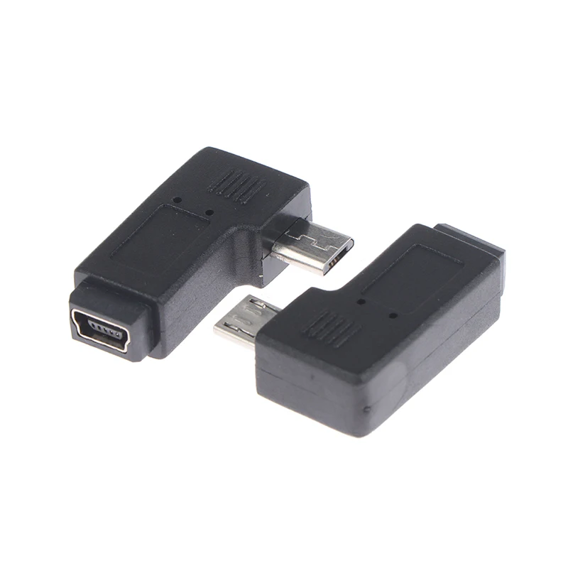 

1 шт. 90-градусный переходник Mini USB «мама»-Micro USB «папа», портативный правый и левый USB-адаптер