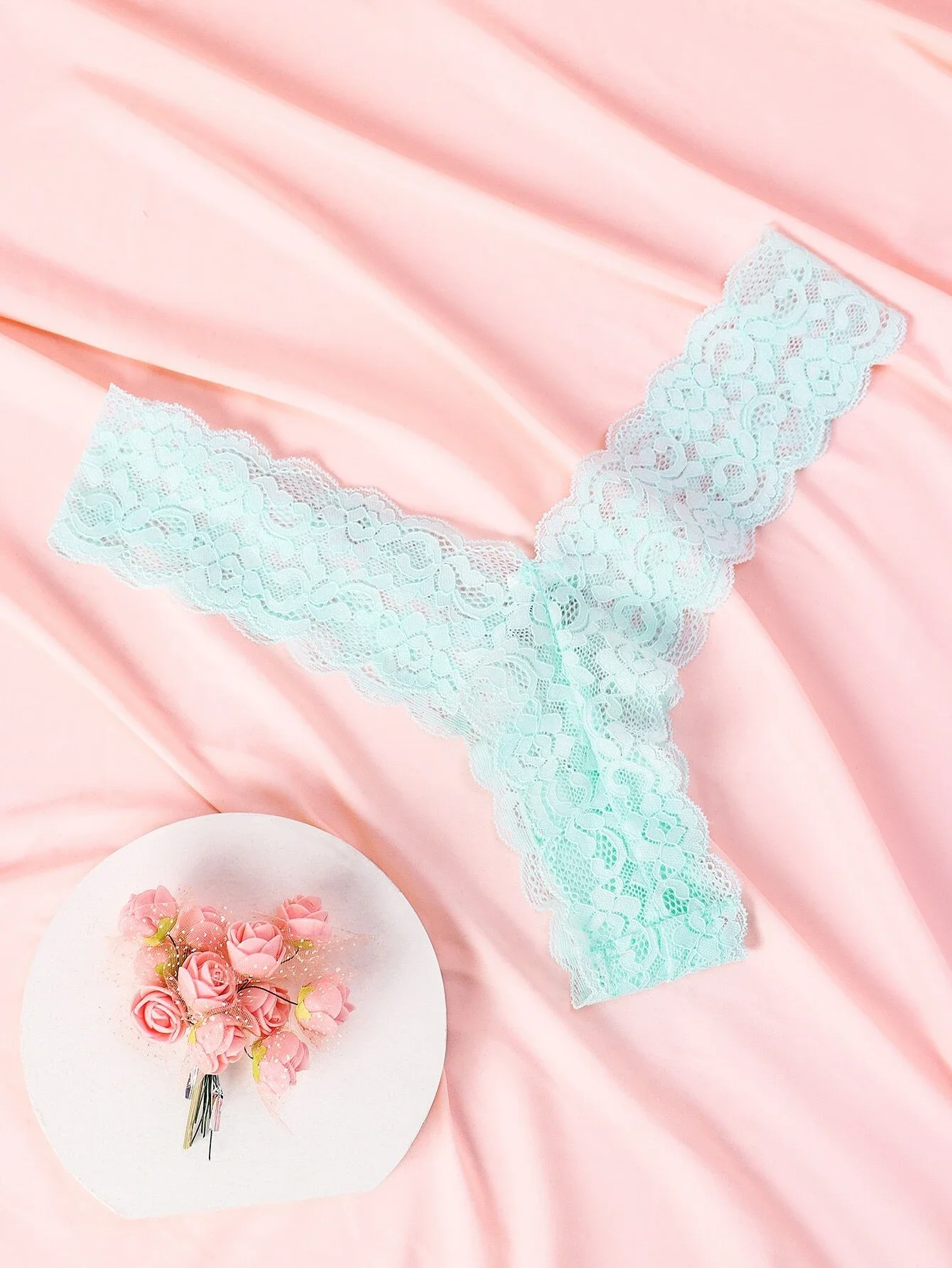 

Fashion French Style Women Underpants Female Panties Comfort Intimates Lace Underwear Briefs Ice Silk Hollow Out Sexy Lingerie