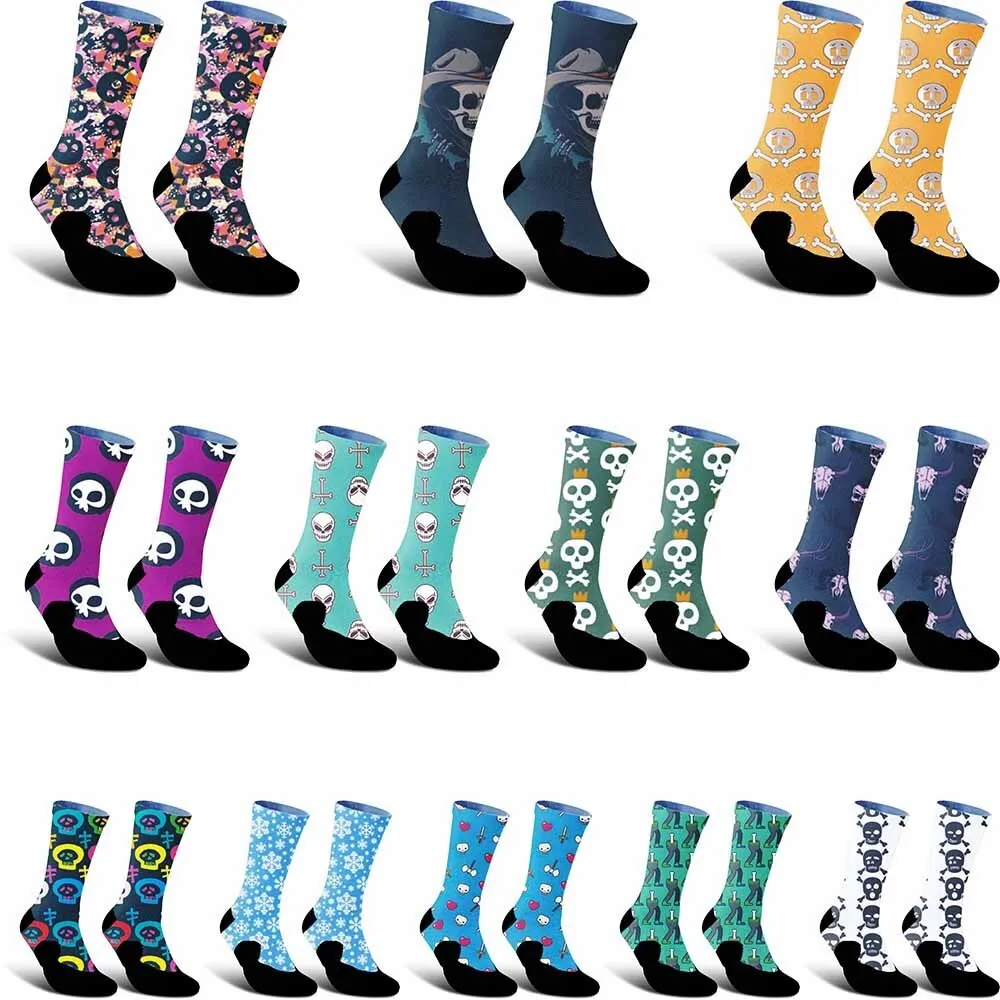 Спортивные носки Yellow Sinister Skull Pattern