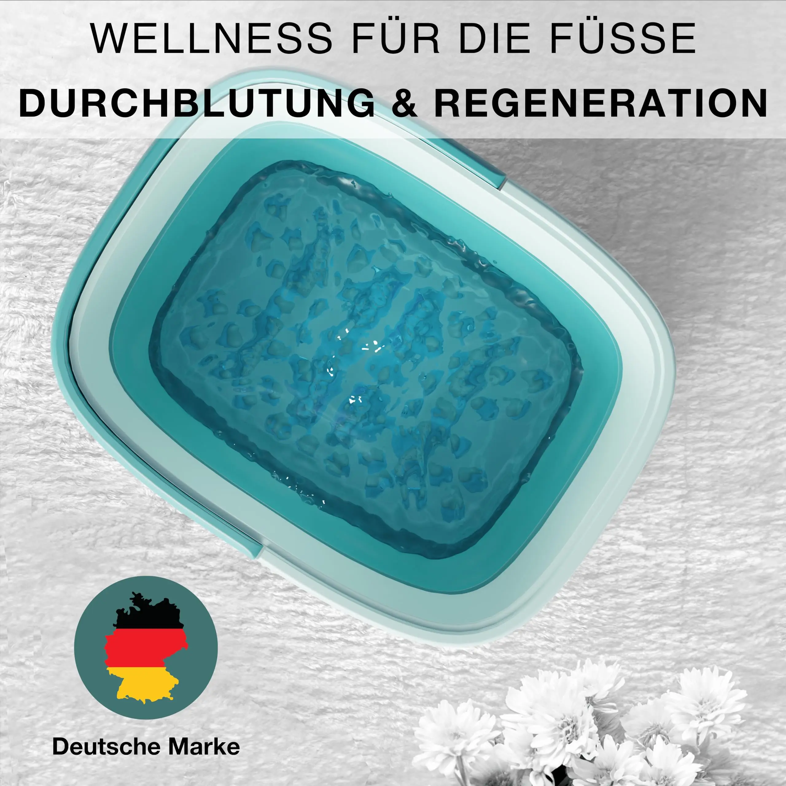 Складная раковина для ног с квадратной ручкой