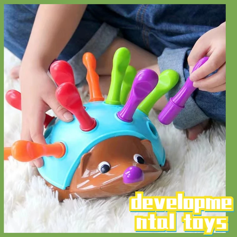 

Hedgehog Montessori Toys Baby Concentration Training Early Education Toys Fine Motor and Sensory Toys Spelling Little Hedgehog