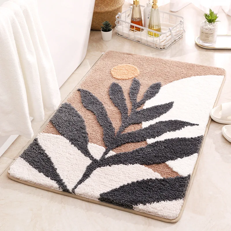 

Luxury Bathroom Rugs Absorbent Bath Mat Non-slip Area Rugs Entrance Door Mat Floor Carpets Bathtub Shower Foot Mats Washable