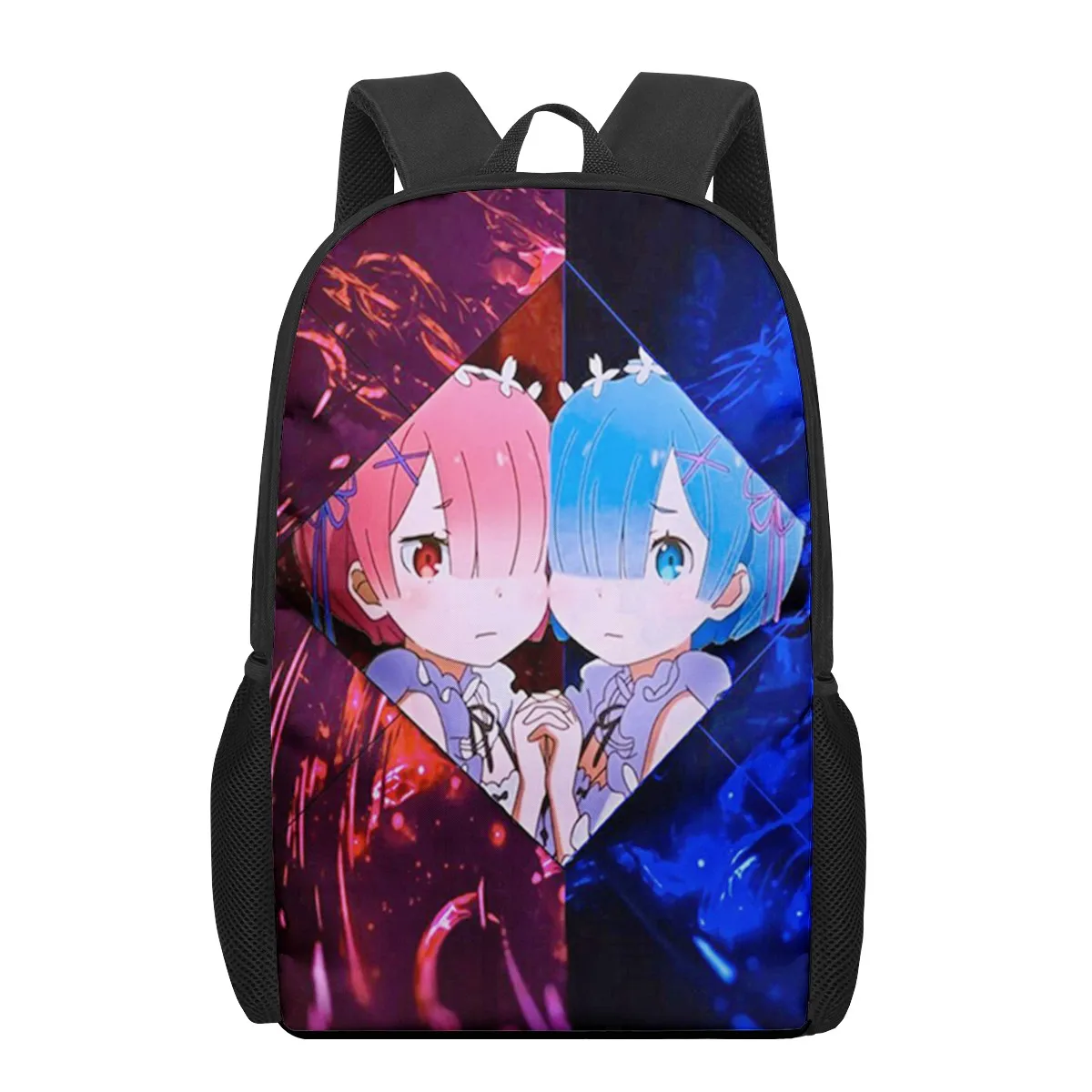 Рюкзак для девочек с 3D рисунком Re Zero Rem ранцы учеников начальной школы Детская