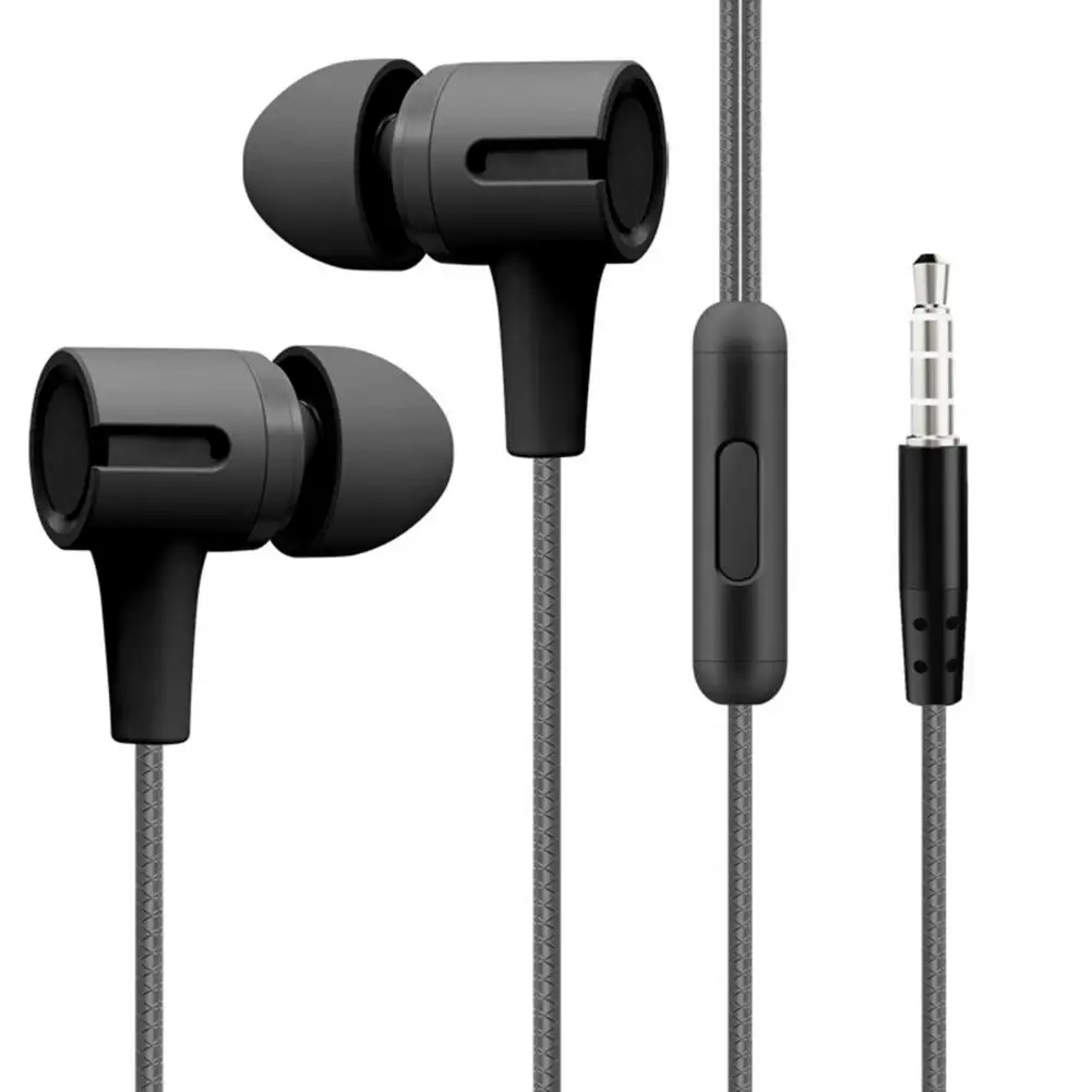 

L201 Wired Earphone In-ear Powerful Bass Earphones 3.5mm Stereo Earbuds Gaming Headset with Microphone for Mobile Phone