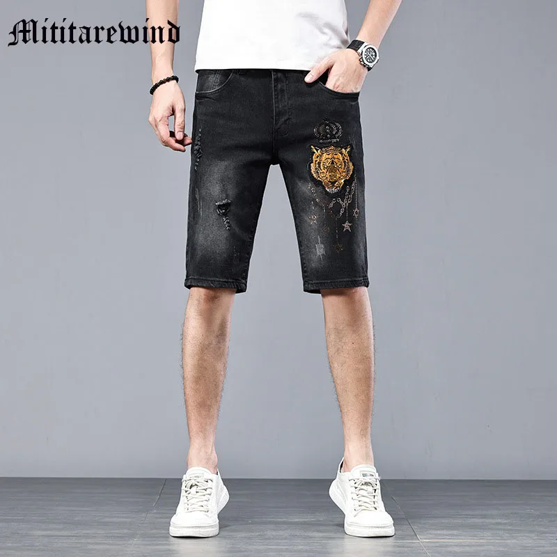 

Мужские прямые джинсы до колена, в стиле ретро