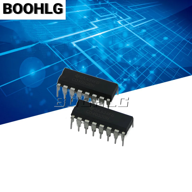 Аналоговый мультиплексор CD4053 CD4053B CD4053BE DIP-16 IC 10 шт. CD4053 CD4053B CD4053BE DIP-16 аналоговый мультиплексор IC, 10 шт.
