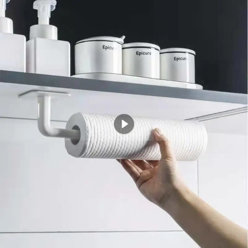 

L-Shape Punch-Free Hook Wall Mounted Cloth Hanger For Coats Hats Towels Clothes Multifunctional Hanging Racks Roll Holder