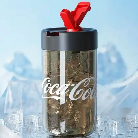 

Coca-Cola water cup straw cup large capacity girls whistle cup men's portable accompanying sports cup
