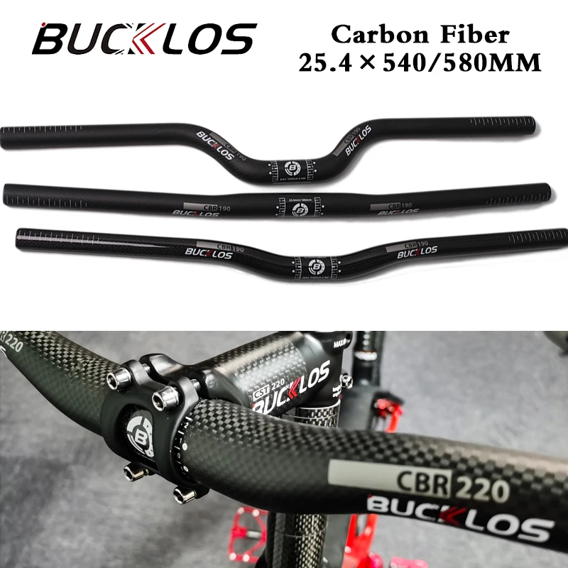 

BUCKLOS Carbon Folding Bike Handlebar 25.4mm Bicycle Handlebar 540mm 580mm Ultralight Bike Swallow Handle Bmx Bar