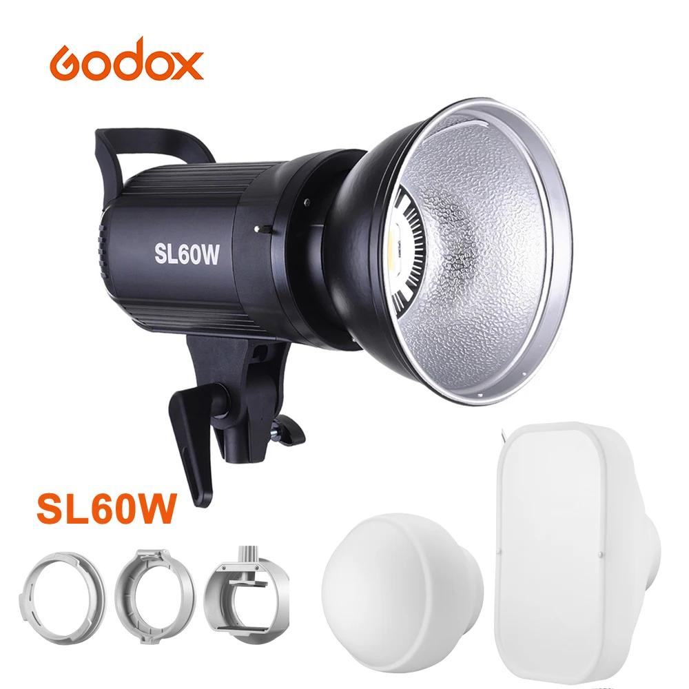 Фотография Godox SL60W, фотосессия 5600K, белая версия, непрерывное фотографическое крепление для студийной видеозаписи - купить по выгодной цене