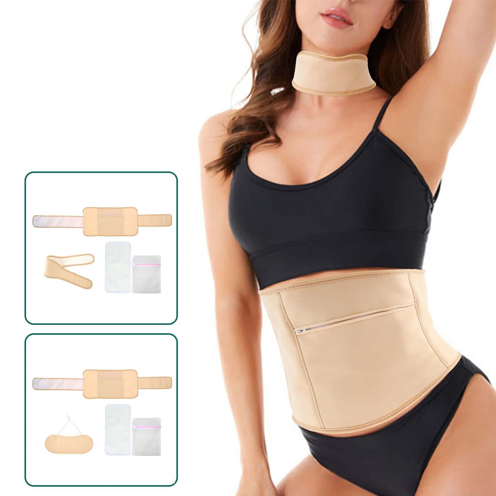 

4 шт., многоразовые моющиеся масляные пакеты на шею, с регулируемым ремешком