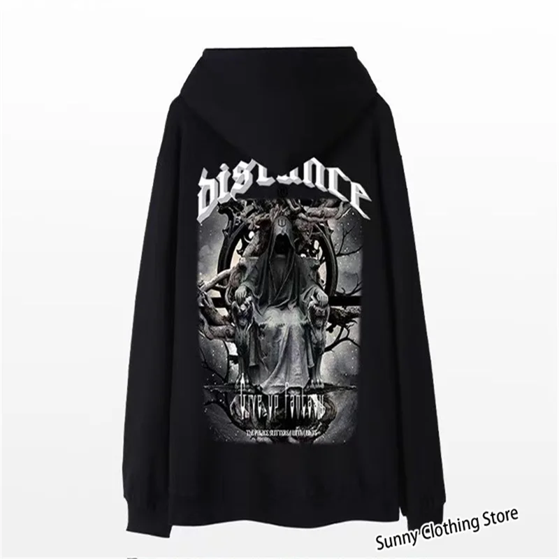 

Спортивная Толстовка в стиле панк, модная уличная Толстовка с принтом Dark Hell King в стиле Харадзюку, Повседневная дизайнерская флисовая Хлопко...