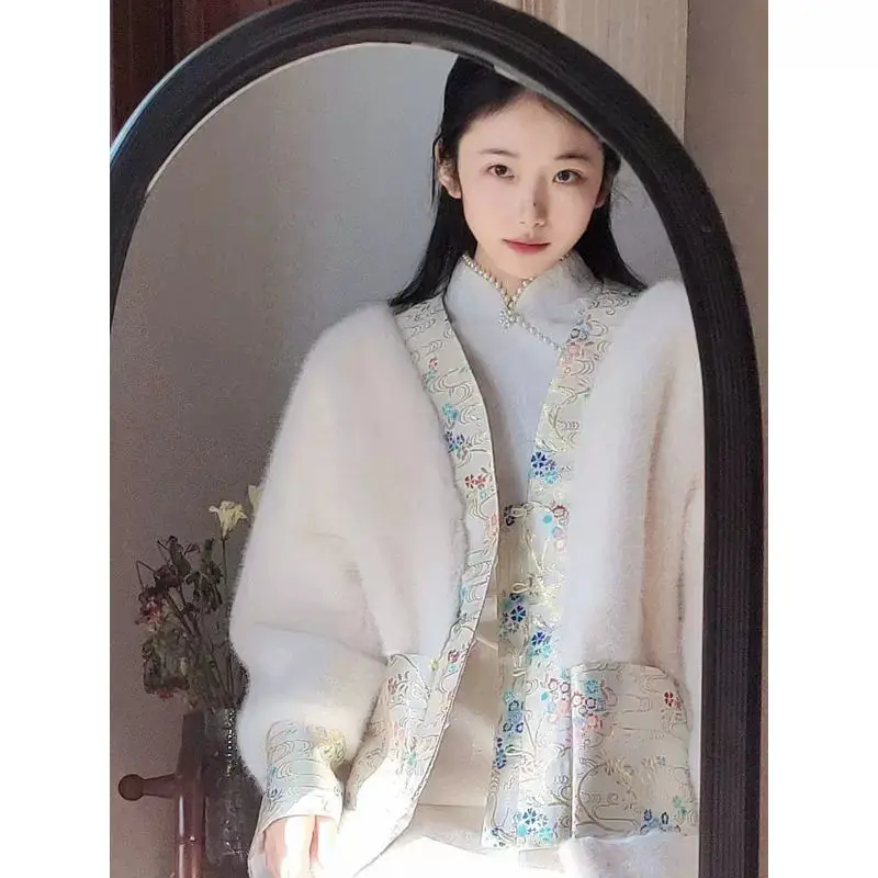Женская хлопковая куртка в китайском стиле новинка 2022 пальто-чосам ханьфу