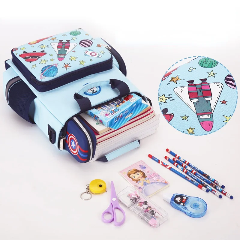 Girls Boys Cartoon Rocket Tutorial Bags New Children Primary School Students Handbag Fashion Kids Reflective Shoulder Bag Hot
