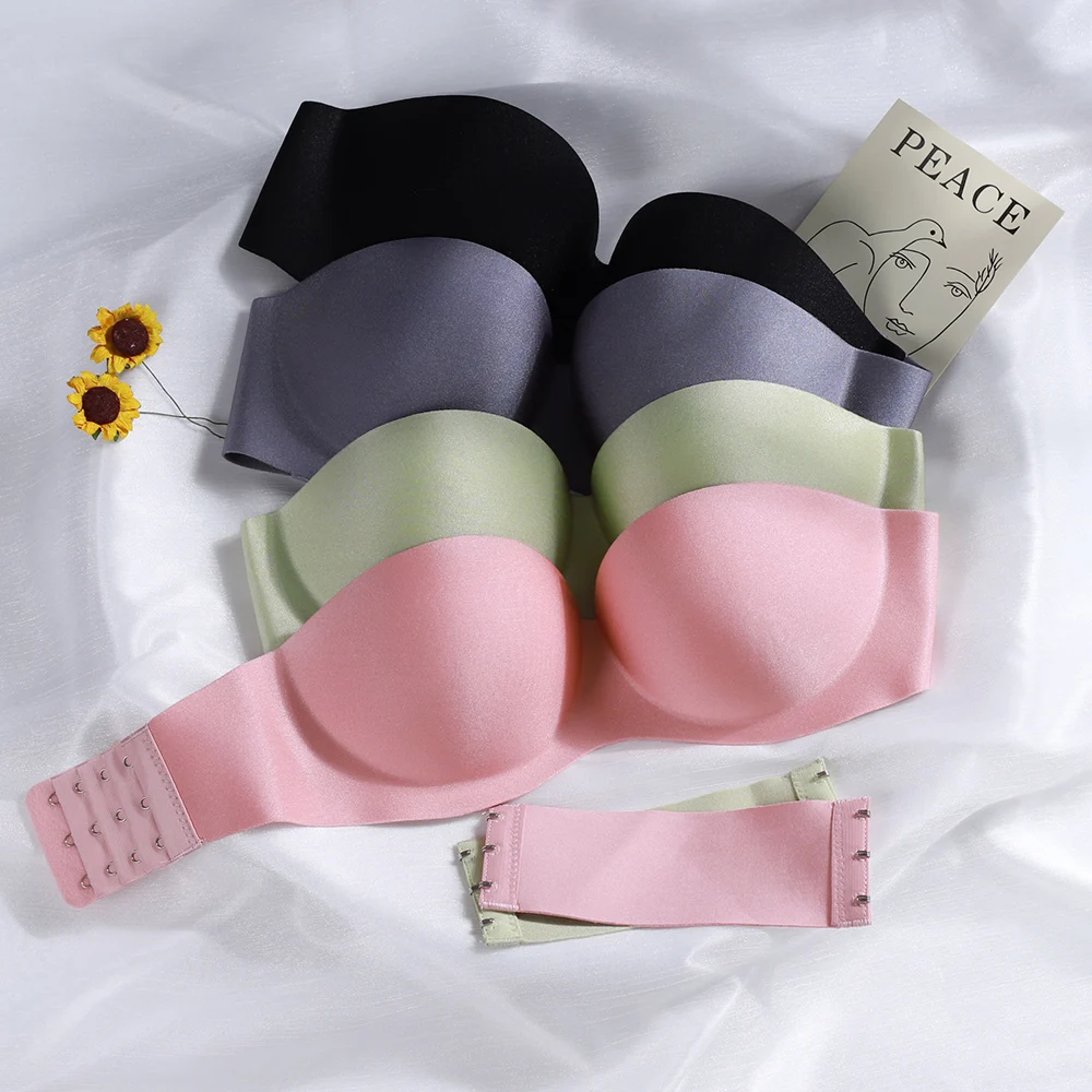 

Seamless Bras For Women Sexy Strapless Push Up Bralettle Invisible Non-Slip Underwear Solid Without Straps Lingerie bra women