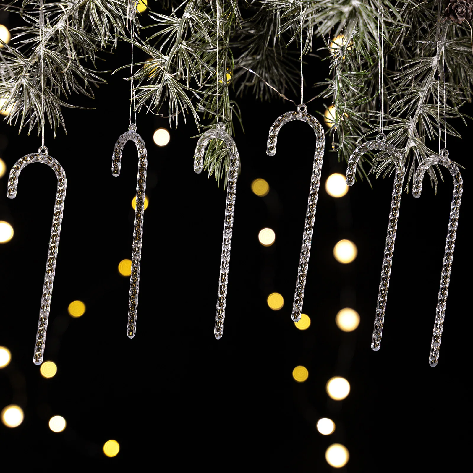 

Прозрачные хрустальные елочные украшения