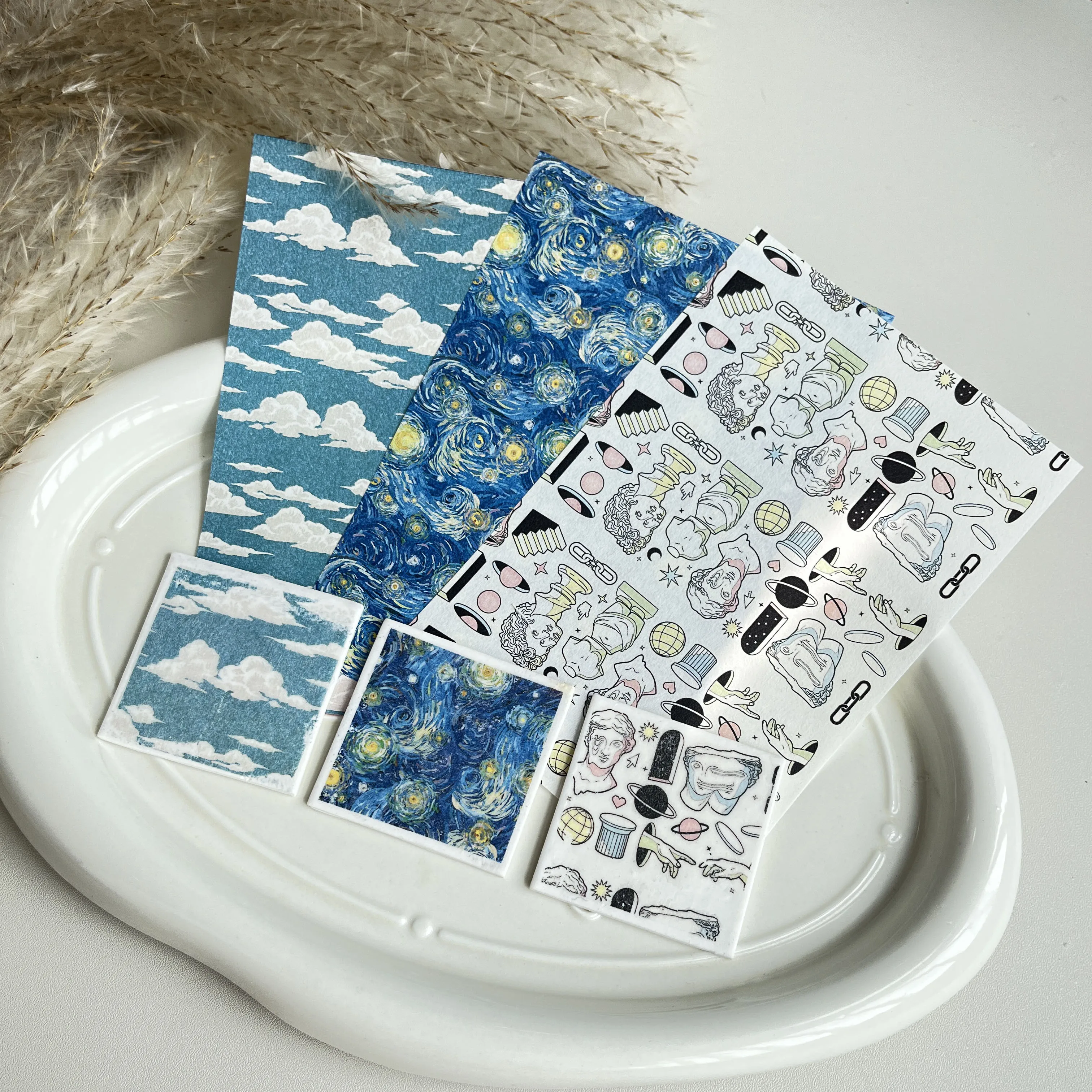 Художественная серия, мягкая керамика, специальная Акварельная переводная бумага, идиллические серьги «сделай сам», ювелирные изделия, цветная наклейка, инструменты из полимерной глины