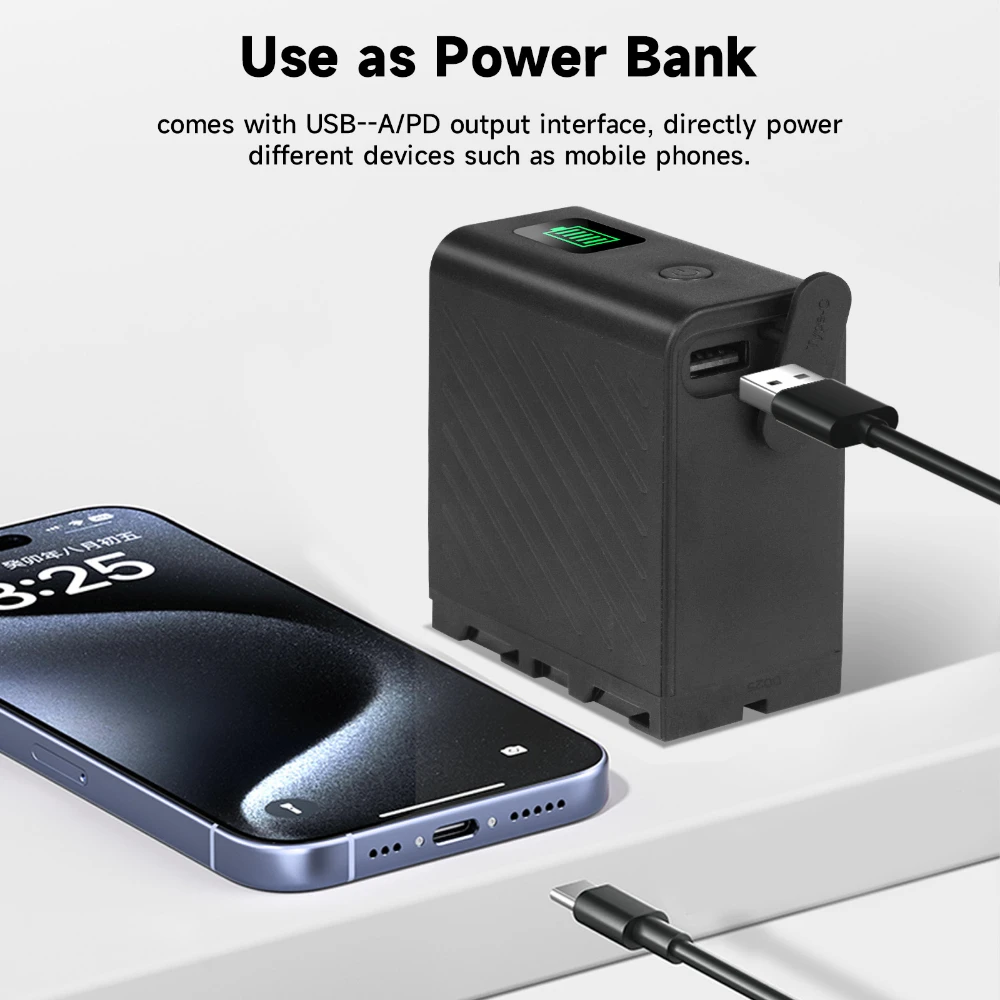 Аккумулятор NP F960 F980 + порт быстрой зарядки типа C для Sony NP-F970 F990 CCD-RV100 PLM-100 CCD-TRV35