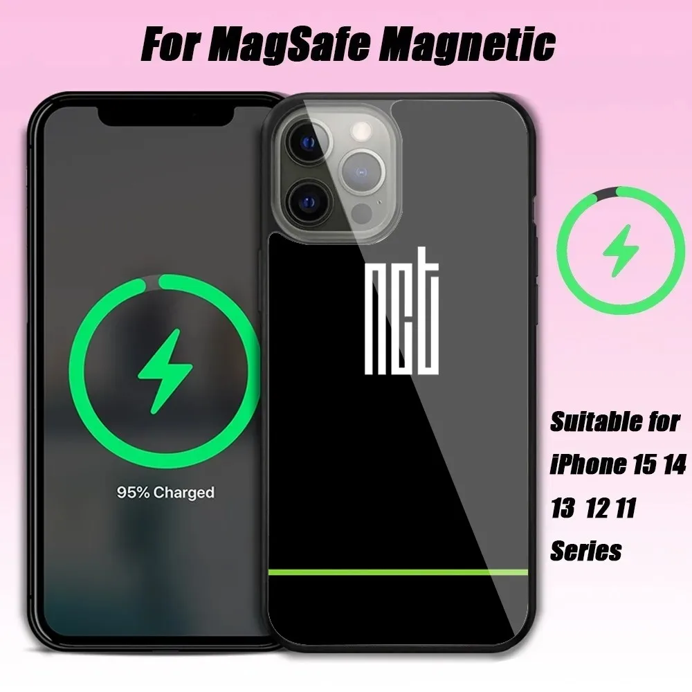 NCT базовый чехол для телефона с логотипом IPhone 15 14 13 Pro Max 11 12 Mini Alex Mirror Magsafe