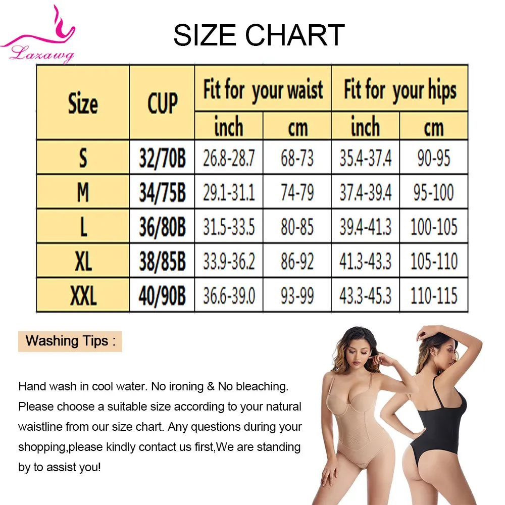 LAZAWG Bodysuit Shapewear for Women Slimming Flat Belly Vest Seamless Body Shaper Waist Trainer Underwear Tummy Control panties