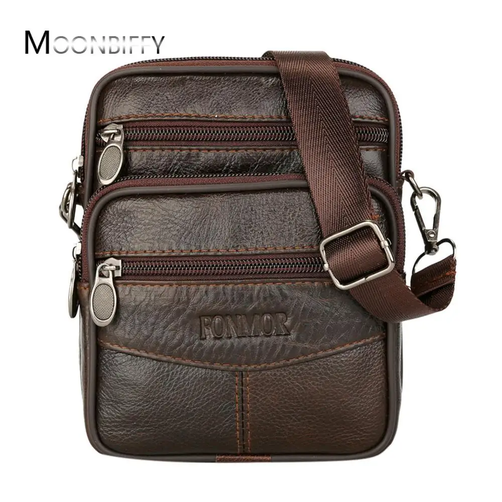 

Fashion Men Leather Small Messenger Bag Male Satchels Multifunctional Shoulder Bag Genuine Leather Crossbody Bags for Men