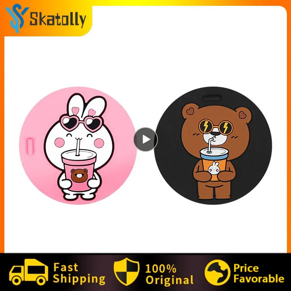 

Cute Cartoon Cup Mat Universal Personality Cartoon Non-slip Coaster Non-slip Car Decorations Cup Pad Car Storage Pad