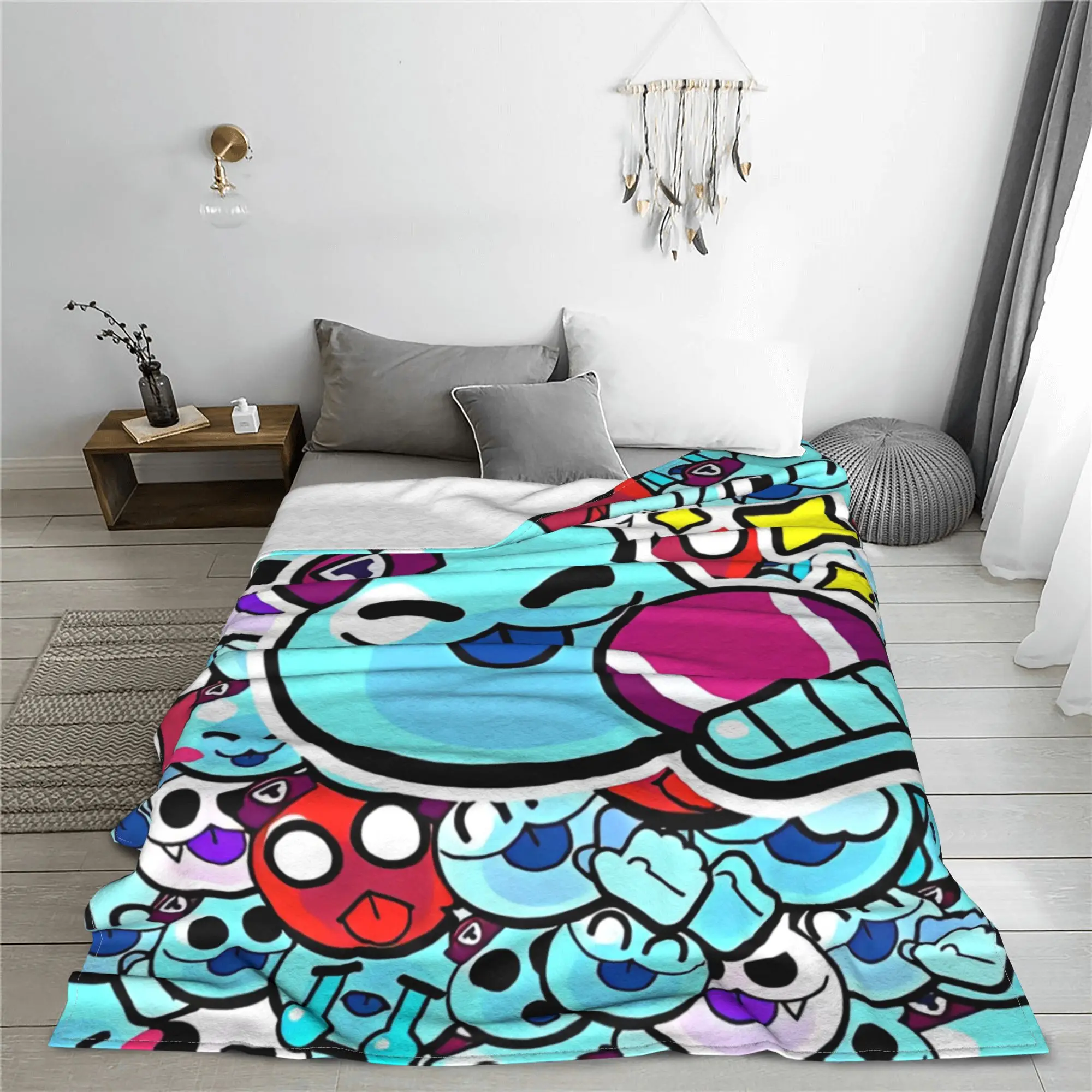 Одеяла с шипами Brawll Emz коралловый флис плюшевый текстильный декор