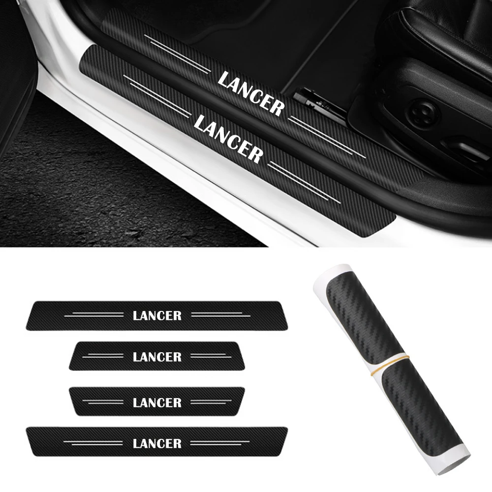 

4PCS Car Door Sill Protector Tape Threshold Stickers For Mitsubishi Lancer 9 10 EX EVO ASX L200 Colt Pajero Eclipse Outlander