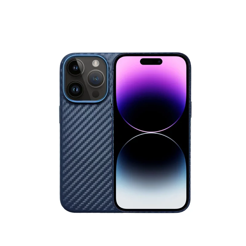 

KZDOO Mag Noble collection carbon pattern premium leather case phone back cover with megsafe for iphone14/14plus/14pro/14promax