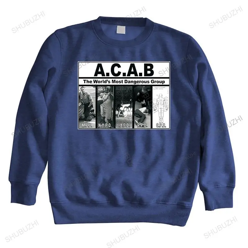 Мужская Осенняя толстовка черная с капюшоном acab самый опасный в мире брендовая