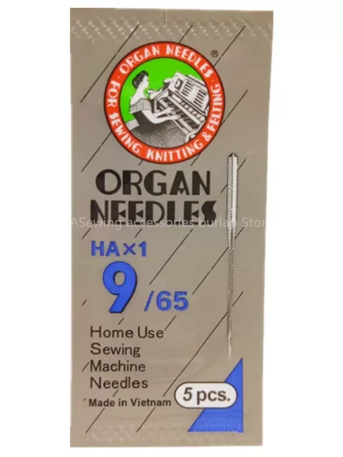 

5pcs/Pack of HAX1 Sewing Needles ORGAN Household Sewing Machine Needles for SINGER BROTHER 9/65 11/75 12/80 14/90 Ect 5BB5924