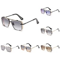 2022 new vintage square metal frame steam punk sunglasses anti uv eyewear uv400 trendy street shooting glasses luxury design