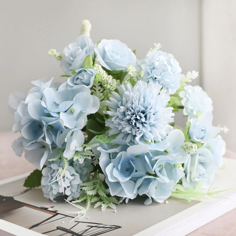 

1 Bouquet Artificial Flowers Rose Autumn Silk Fake Flowers for DIY Living Room Home Garden Party Wedding Decoration Fake Flower